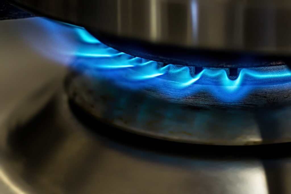 Fogón de una cocina de gas natural, butano